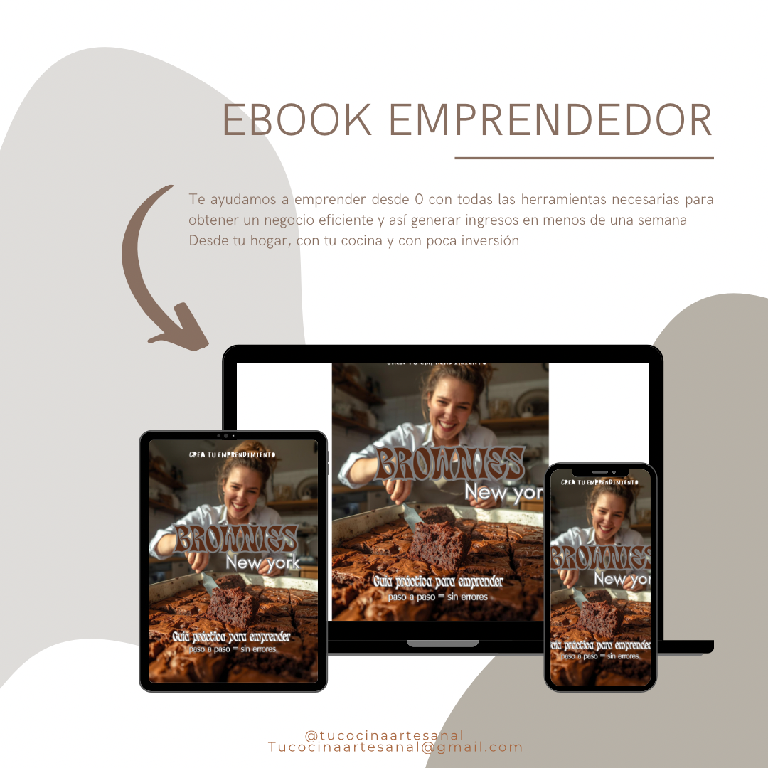 Brownies estilo new york : Para emprender desde casa + 8 BONOS DE REGALO